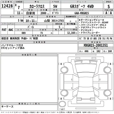 Toyota COROLLA CROSS  с аукциона в Японии
