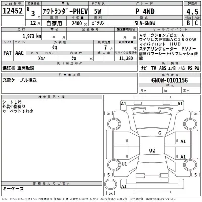 Mitsubishi OUTLANDER PHEV  с аукциона в Японии