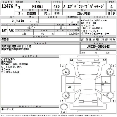 Toyota MIRAI  с аукциона в Японии