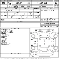 Suzuki ESCUDO лот № 416 оценка RA  с аукциона в Японии 2