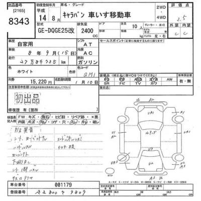 Nissan CARAVAN BUS  с аукциона в Японии