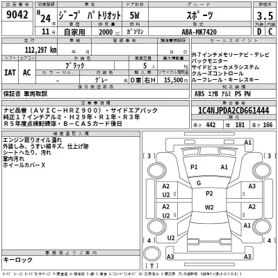 Chrysler JEEP PATRIOT  с аукциона в Японии