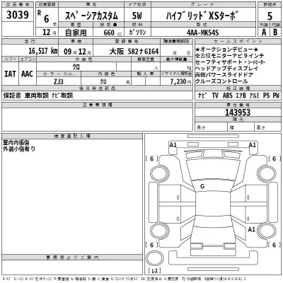 Suzuki SPACIA  с аукциона в Японии