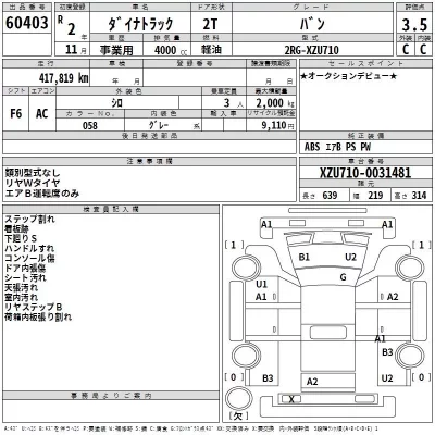Toyota DYNA  с аукциона в Японии