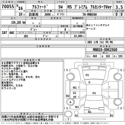 Toyota ALPHARD  с аукциона в Японии