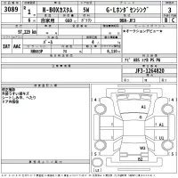 Honda N BOX лот № 3089 оценка 3  с аукциона в Японии 2