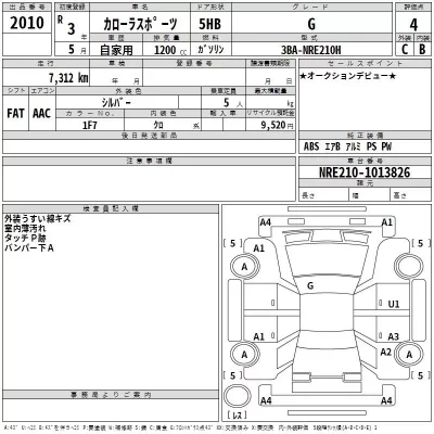Toyota COROLLA SPORT  с аукциона в Японии