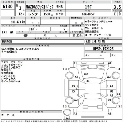 Mazda MAZDA3  с аукциона в Японии