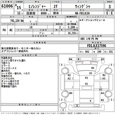 Hino RANGER  с аукциона в Японии