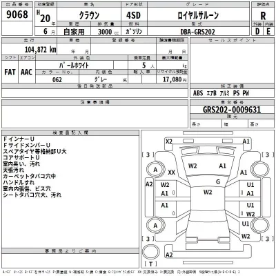 Toyota CROWN  с аукциона в Японии