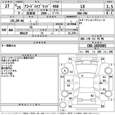 Honda ACCORD  с аукциона в Японии