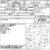 Honda N WGN лот № 74077 оценка 3  с аукциона в Японии 2
