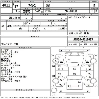 Toyota ISIS  с аукциона в Японии