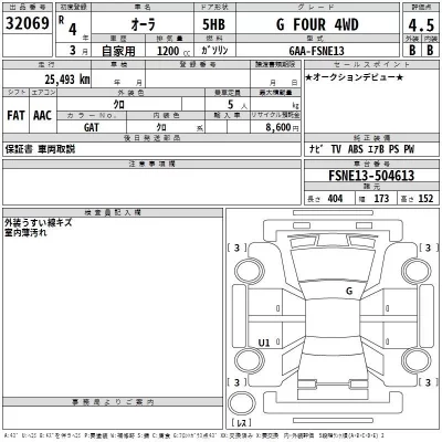 Nissan AURA  с аукциона в Японии