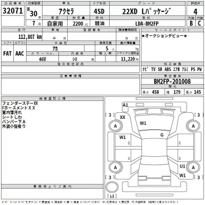 Mazda AXELA  с аукциона в Японии