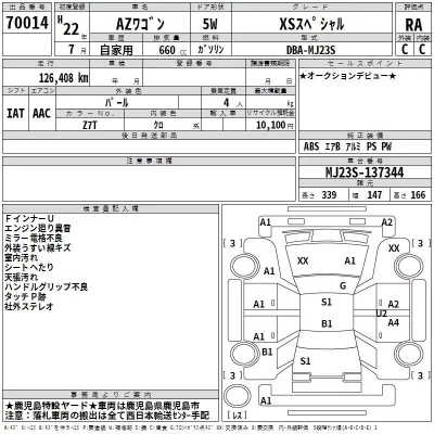 Mazda AZ WAGON  с аукциона в Японии