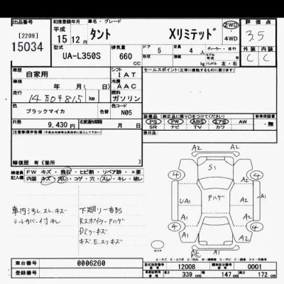 Daihatsu TANTO  с аукциона в Японии