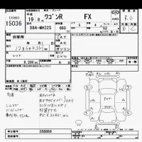 Suzuki WAGON R лот № 15036 оценка R  с аукциона в Японии 2