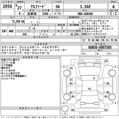 Toyota ALPHARD  с аукциона в Японии