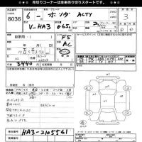 Honda ACTY TRUCK лот № 8036 оценка 3  с аукциона в Японии 11