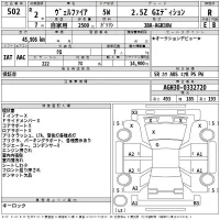 Toyota VELLFIRE лот № 502 оценка R  с аукциона в Японии 2