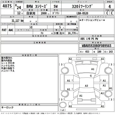 BMW 3-Series  с аукциона в Японии