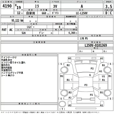 Daihatsu MIRA  с аукциона в Японии
