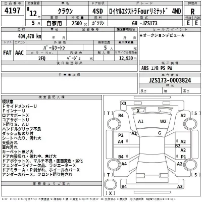 Toyota CROWN  с аукциона в Японии