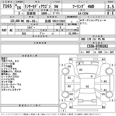 Mitsubishi LANCER  с аукциона в Японии