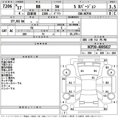 Toyota BB  с аукциона в Японии