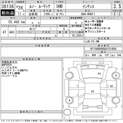 Renault LUTECIA  с аукциона в Японии