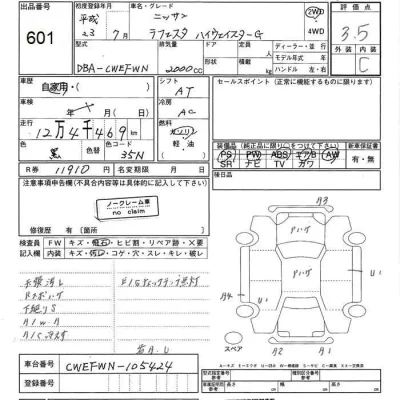 Nissan LAFESTA  с аукциона в Японии