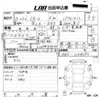 Honda CR-V лот № 8217 оценка 3.5  с аукциона в Японии 5