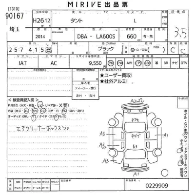 Daihatsu TANTO  с аукциона в Японии