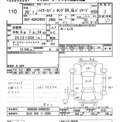 Toyota HIACE VAN  с аукциона в Японии