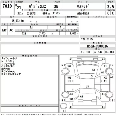 Mitsubishi PAJERO MINI  с аукциона в Японии