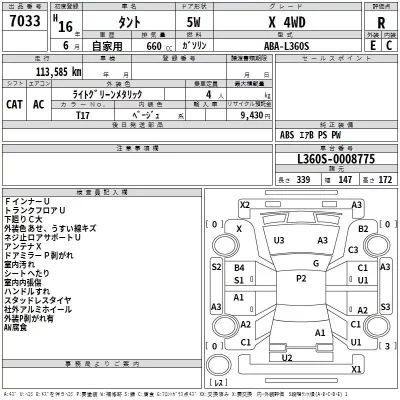 Daihatsu TANTO  с аукциона в Японии
