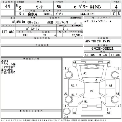 Nissan SERENA  с аукциона в Японии