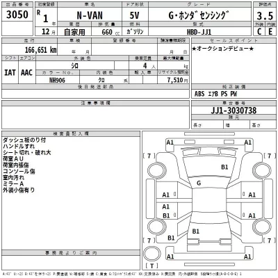 Honda N VAN  с аукциона в Японии