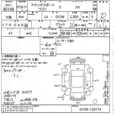 Mazda ATENZA WAGON  с аукциона в Японии