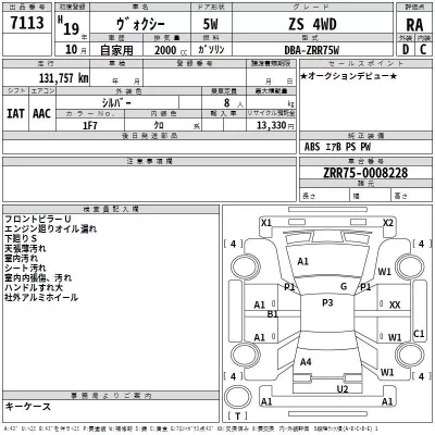 Toyota VOXY  с аукциона в Японии