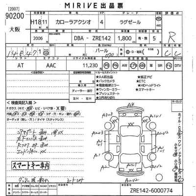 Toyota COROLLA AXIO  с аукциона в Японии