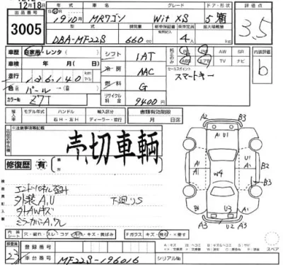 Suzuki MRWAGON  с аукциона в Японии