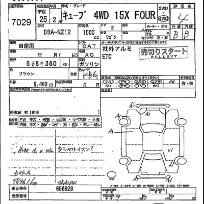 Nissan CUBE  с аукциона в Японии
