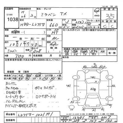 Daihatsu MIRA  с аукциона в Японии