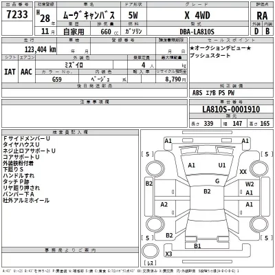 Daihatsu MOVE CANBUS  с аукциона в Японии