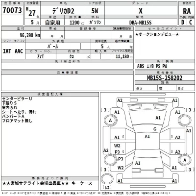 Mitsubishi DELICA D2  с аукциона в Японии