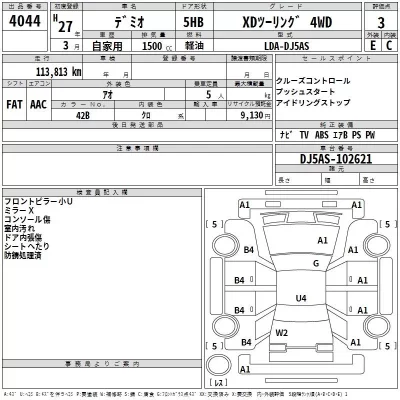 Mazda DEMIO  с аукциона в Японии