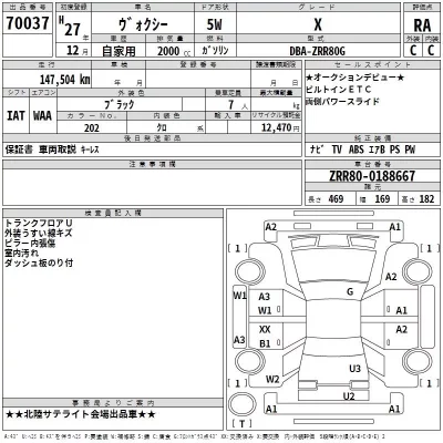 Toyota VOXY  с аукциона в Японии