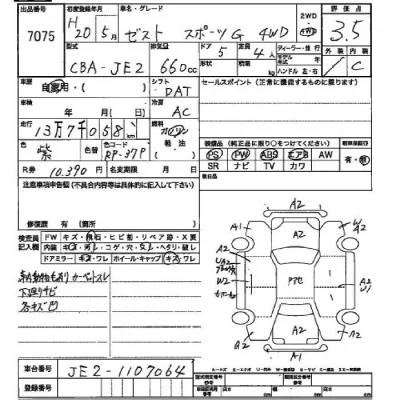 Honda ZEST  с аукциона в Японии